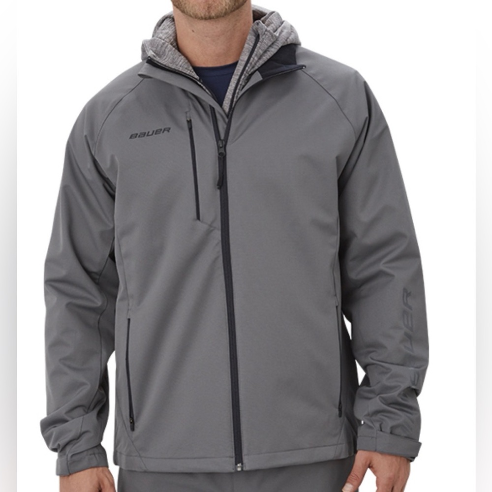 Bauer Men’s Hockey Team Jacket Full Zip Gray Size XL